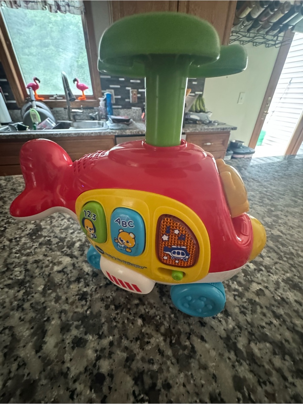 Interactive Red and Yellow Learning Helicopter for Kids